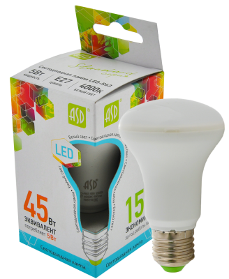 Купить лампа светодиодная led-r63-standard 5вт 230в е27 4000к 450лм asd, 100% качество, в наличии на L-ed.ru